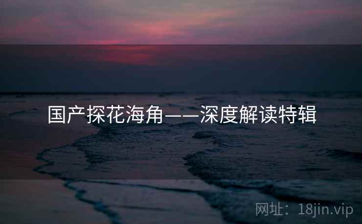 国产探花海角——深度解读特辑