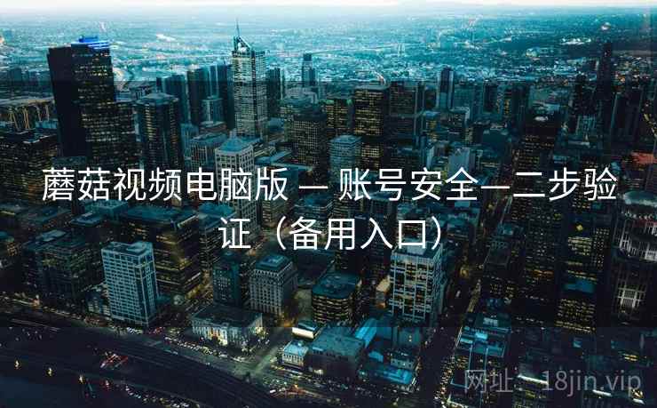 蘑菇视频电脑版 — 账号安全—二步验证(备用入口)