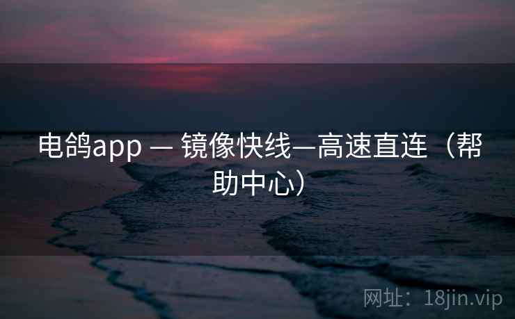 电鸽app — 镜像快线—高速直连(帮助中心)