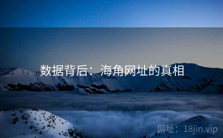 数据背后:海角网址的真相